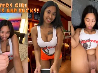 Fucking the Slutty Hooters Waitress!