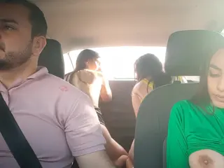 My friends get horny in my car and we make a video