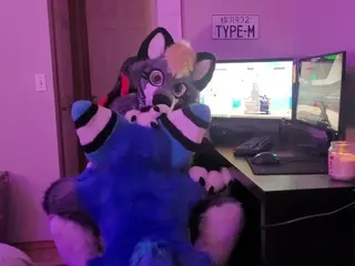 Gamer Furry Gets Sucked Off & fucks Cute Wolf Girl In Return