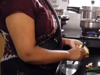 Pretty Indian Big Boobs Stepmom Fucked in Kitchen by Stepson