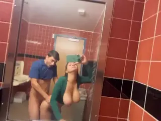 Creampie my step sister in Whole Foods public bathroom IG: @HaileyRoseVisuals